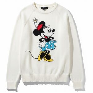 Disney Women's Cream Sweater with Minnie Mouse Graphic